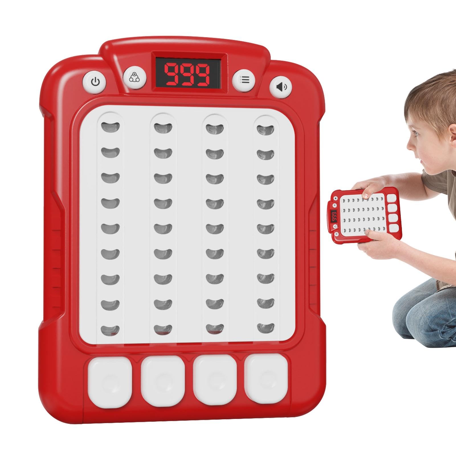 Hemousy Jeux Fidget, Push | Machine de de Rythme de à poussée | Rapide, Console de de Puzzle Speed Push, Jouet à Induction de Bureau avec Musique et lumière pour Les Anniversaires et