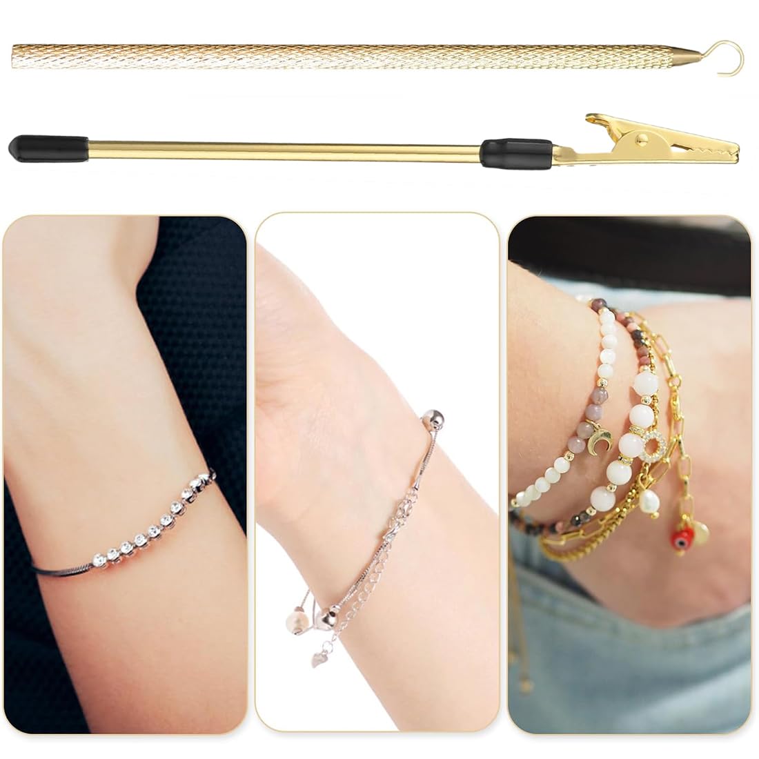 2 Pezzi Ausili per Braccialetti di Gioielli, Chiusure per Braccialetti