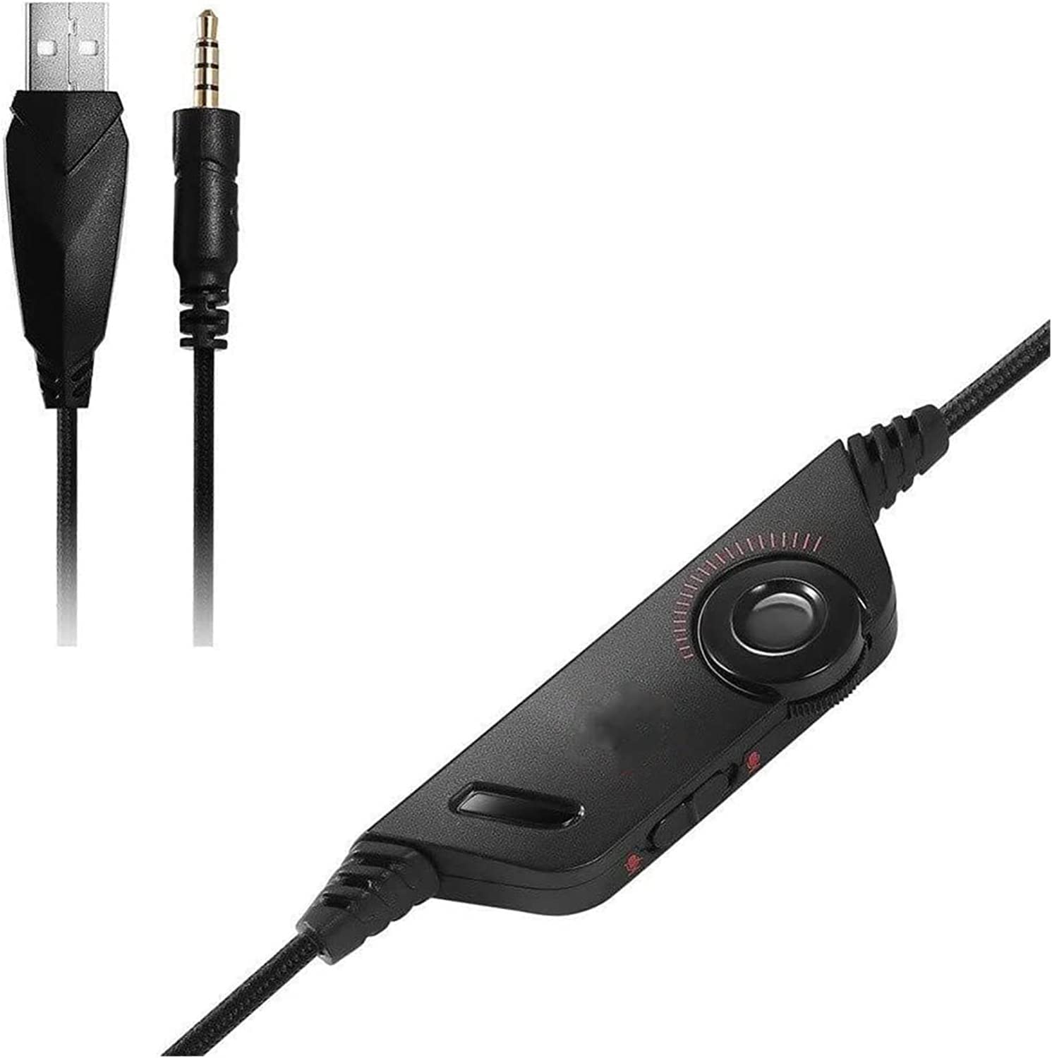 Auriculares con cancelación de Ruido con micrófono for Llamadas telefónicas y Juegos (Color : Red)
