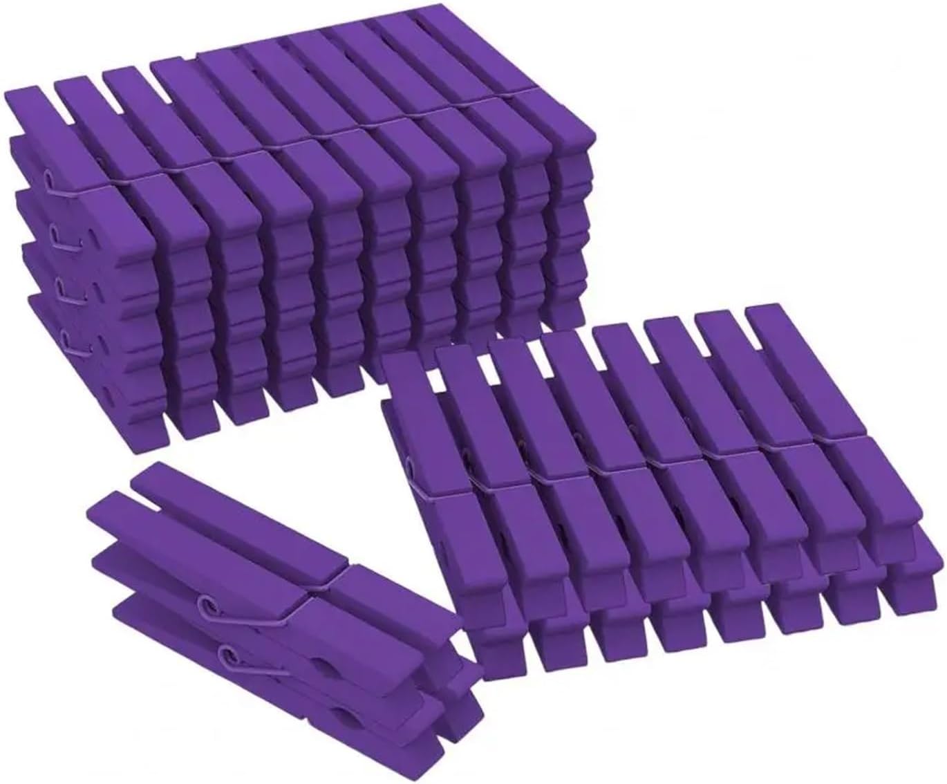 Clothes Pins 200 PCS Clothespins Colorful Wooden Clothespins Photo Clips(Purple)