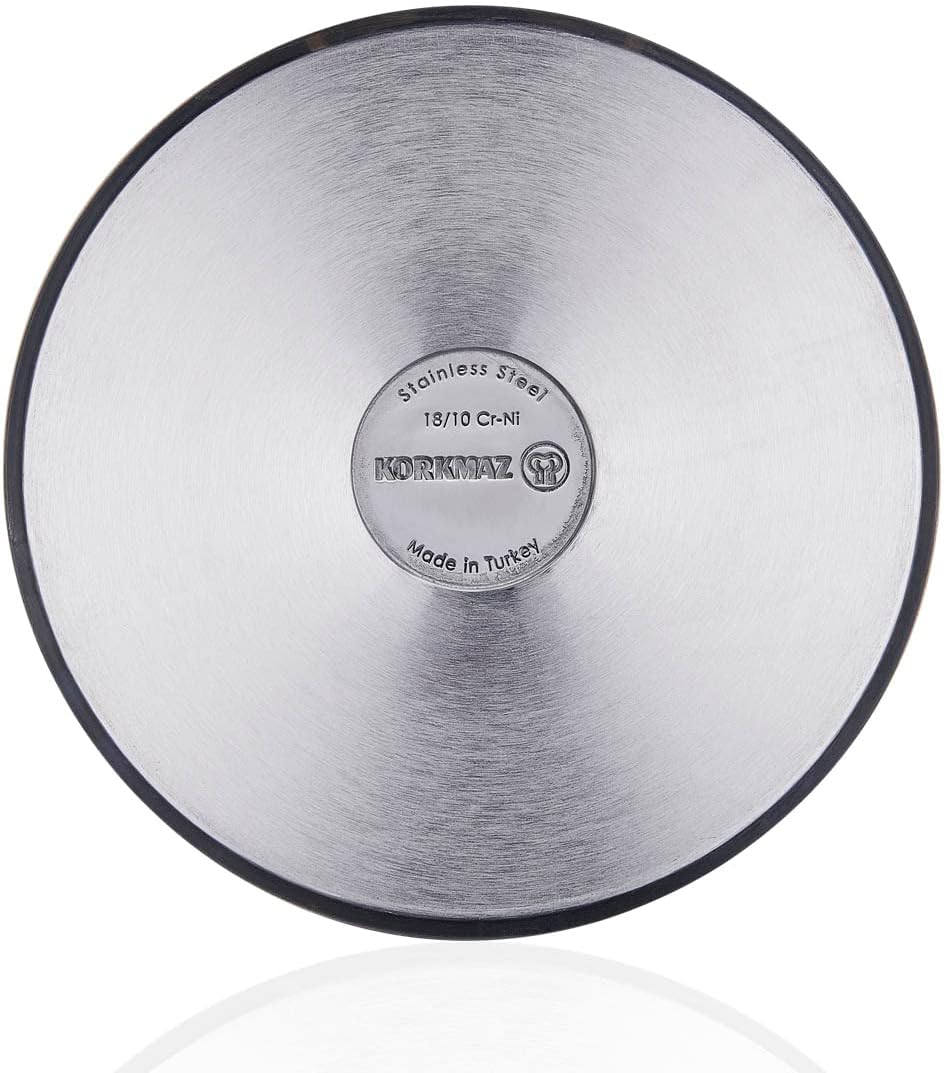 KORKMAZ stainless steel dutch cookware - high performance cookware with lid (10.5 quarts)