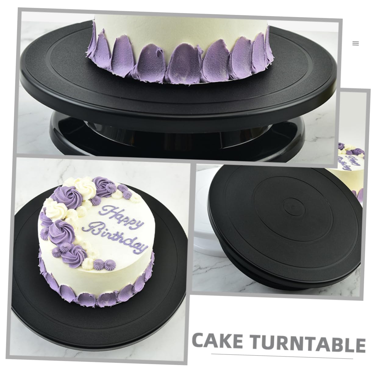 MAGICLULU Drehbarer Kuchenständer Material Reusable Cake Turntable Mit Rutschfester Unterseite Zum Dekorieren Von Torten Und Kuchen Langlebiges Backzubehör Für Hobbybäcker Und Profis