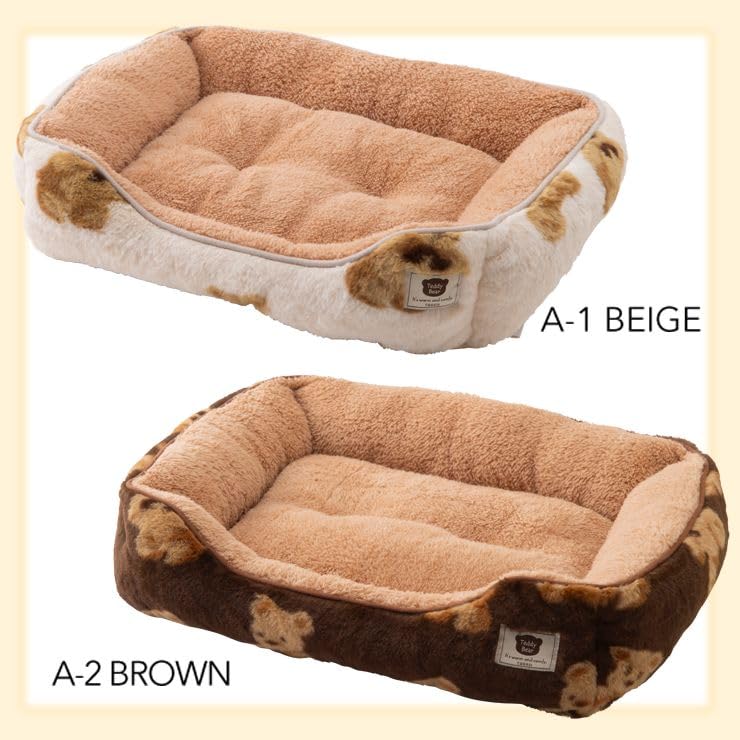 Amazon.co.jp: スクエアベッドM くまファー ペットベッド tassu タッス