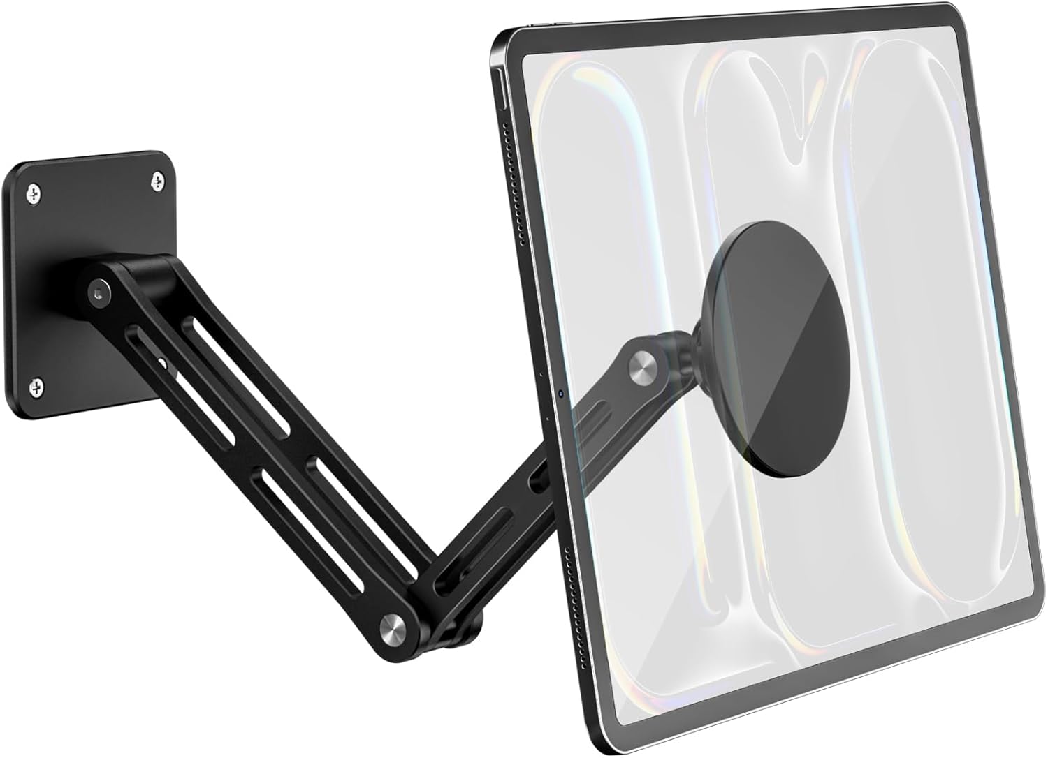 CloudValley Foldable iPad Wall Mount Holder Compatible with MagSafe, with 360°Rotating Base Adjustable Tablet Stand Holder for iPad Pro/Air/Mini, Galaxy Tab, All 4.7-13" Phones and Tablets