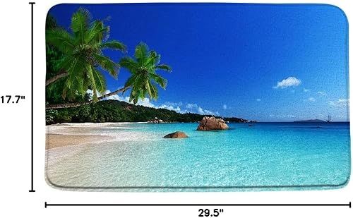 Miniatura 3 de Alfombra de baño de playa con océano, salida del sol, playa, puesta de sol, arena, costa, pacífico, paisaje marino, estampado de paisaje natural,