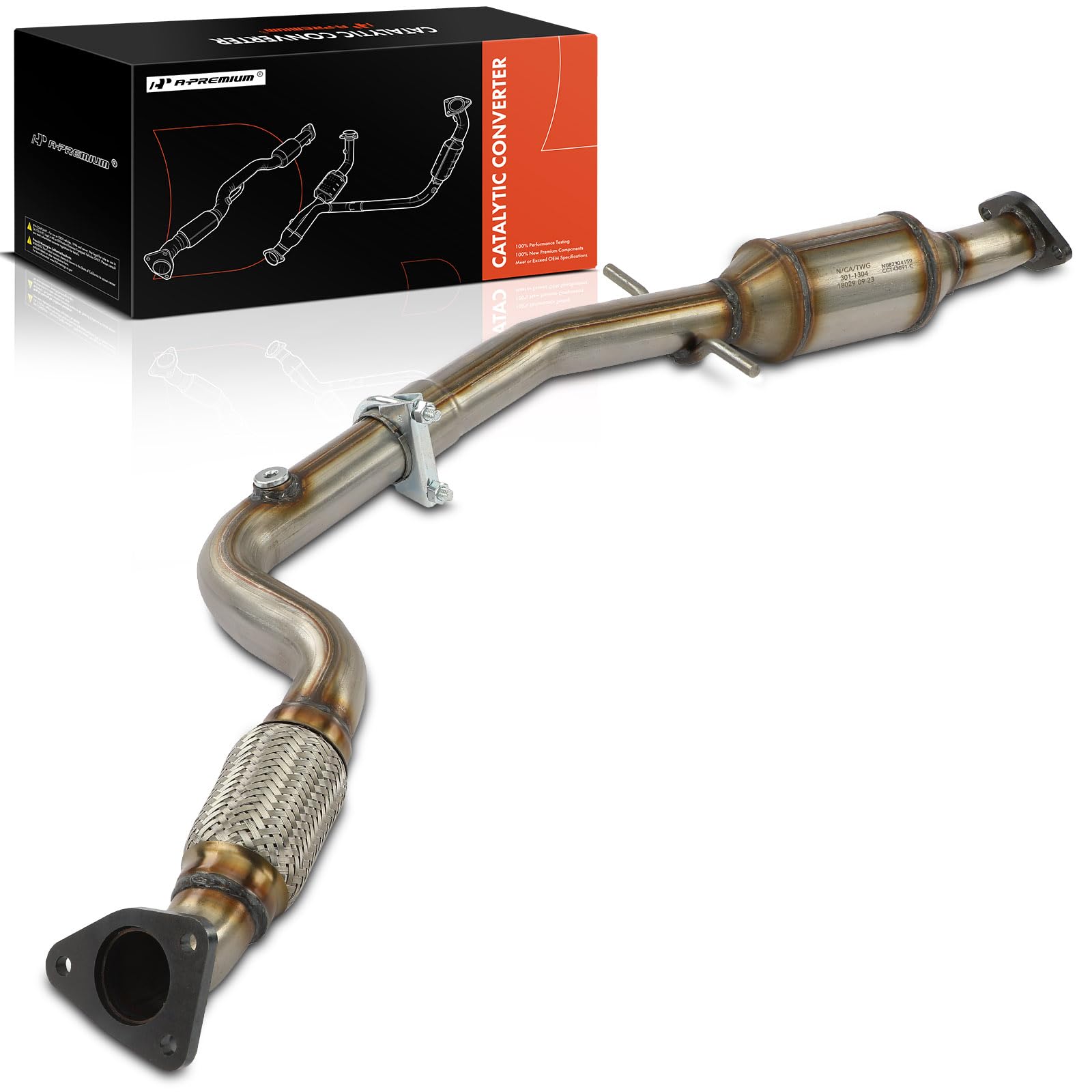 A-Premium Rear Catalytic Converter Kit Direct-Fit Compatible with Chevrolet Cruze 2011-2015, Cruze Limited 2016, 1.4L, EPA Compliant