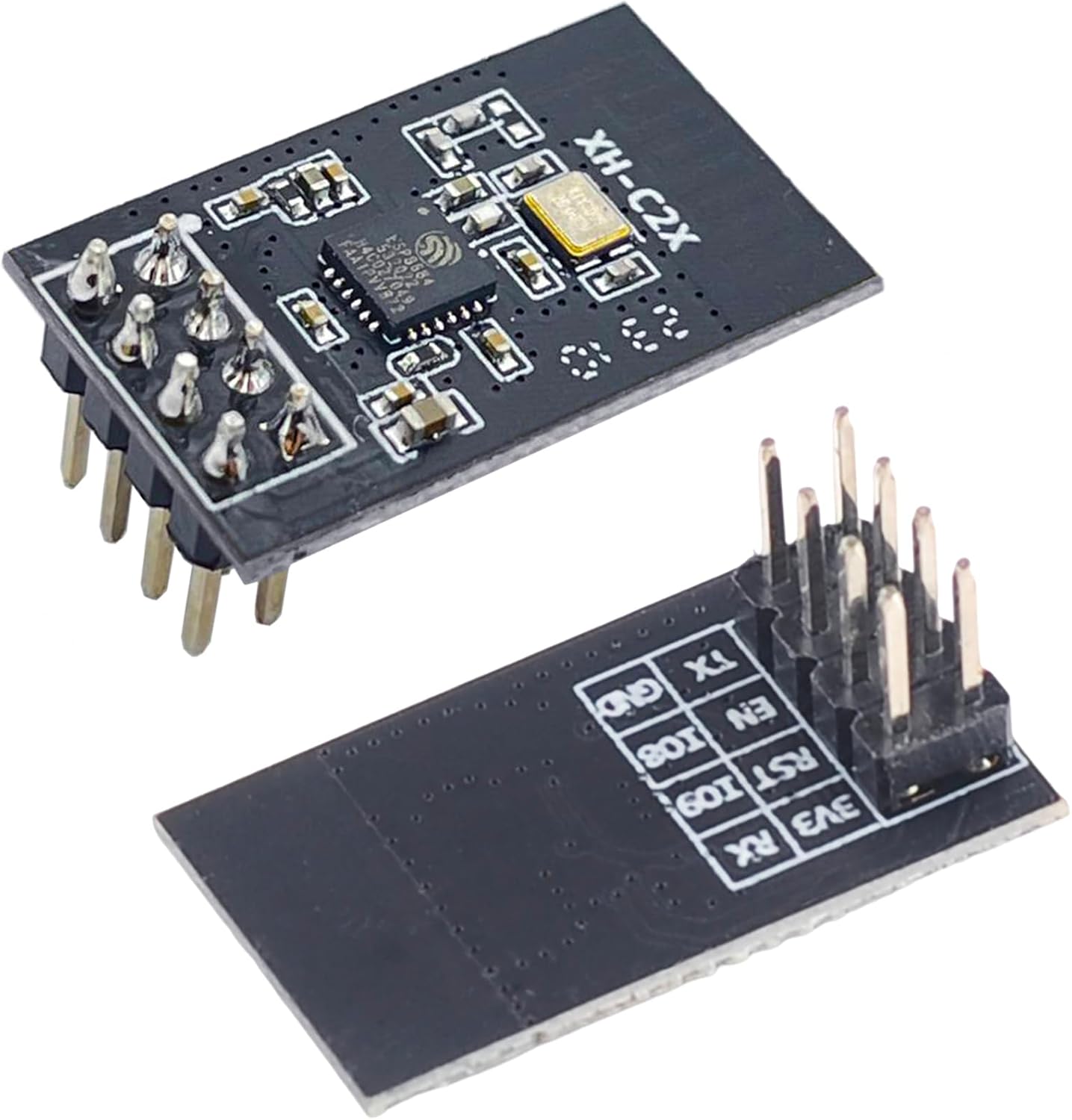Top and bottom view of a single XH-C2X module