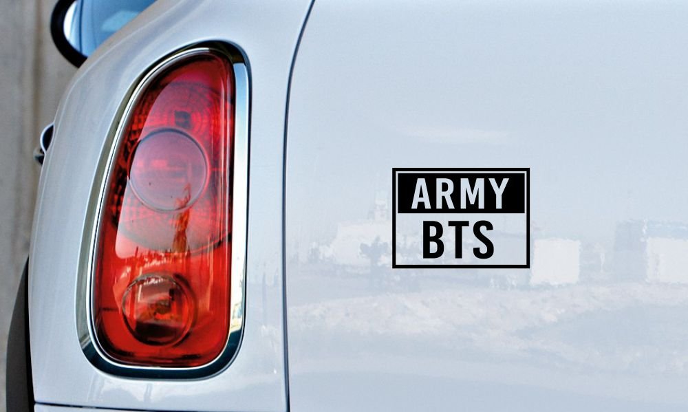 BTS Army Box Car Vinyl Sticker Decal Bumper Sticker for Auto Cars Trucks Windshield Custo…