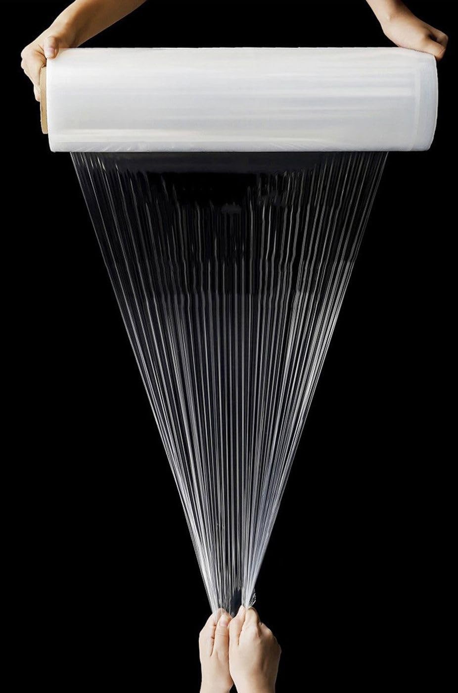 18" Stretch Wrap Film – 1200 ft, 80 Gauge Clear Plastic – Industrial Strength Shrink Wrap for Moving, Packing, Pallet Wrapping, Shipping, Warehouse Use – Heavy-Duty, Water Resistant – 4 Rolls