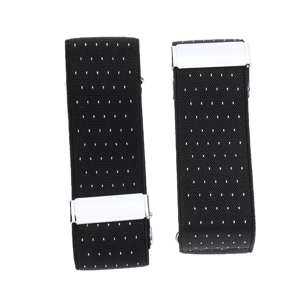Anti-slip Elastic Shirt Sleeve Holders Polka Dot Armbands Garters Black2 | Other Mens Accessories | Mens Accessories | Clothing Shoes & Accessories-image-5