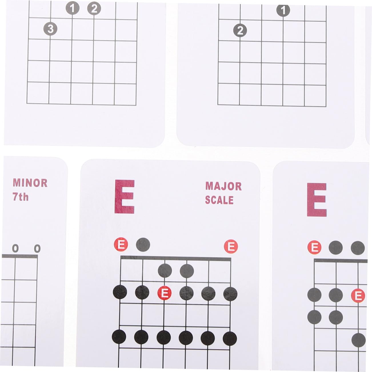 TOYANDONA 147piezas Carteles De Acordes De Guitarra Para Principiantes Guía Visual Para Guitarra Eléctrica Material Resistente y Duradero Para Aprender y Practicar Acordes Musicales