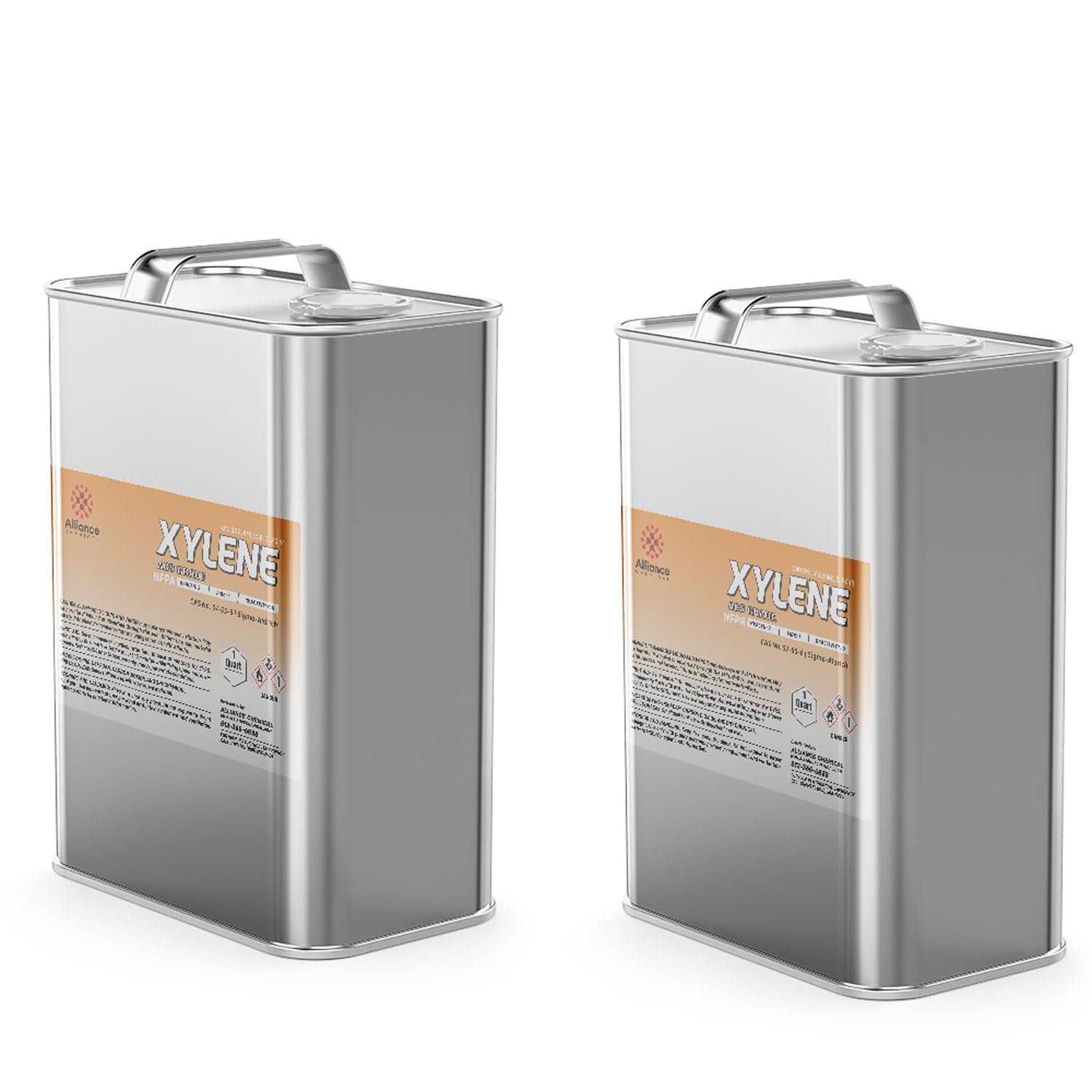 Xylene ACS Grade - 2 Quarts - Dual-Pack Solvent for Laboratory Applications, Paints, and Cleaning