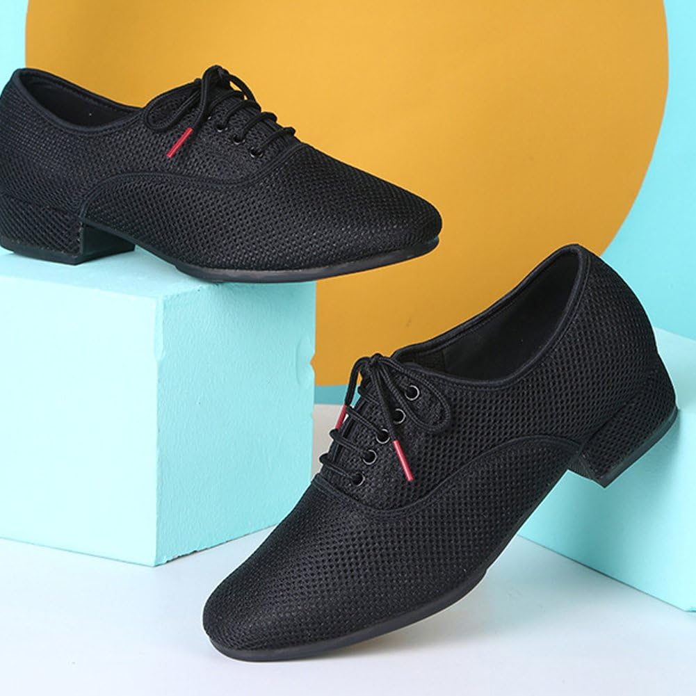 Zapatos De Baile De Salón para Hombre Elegantes con Cordones Negros Modernos Suela