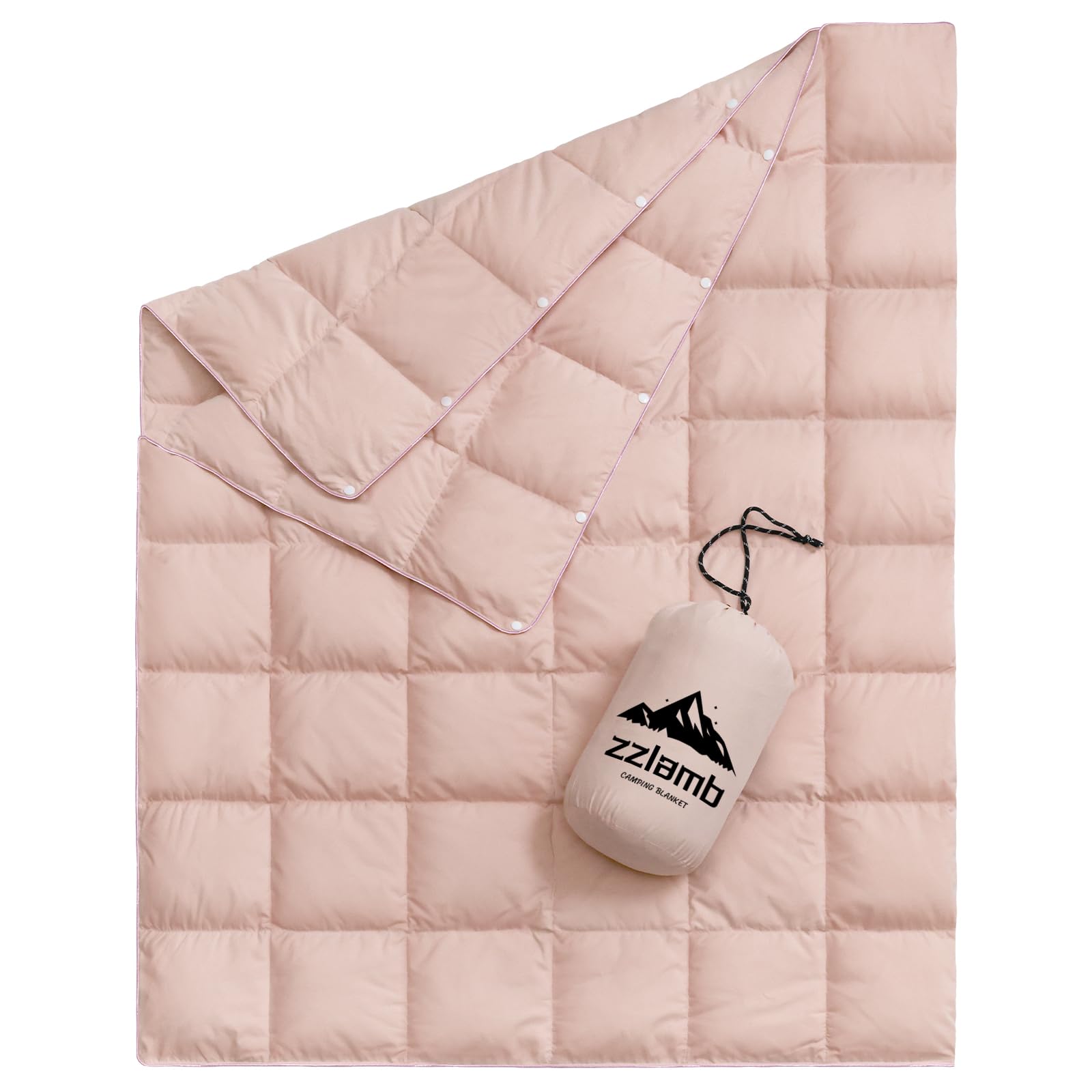 zzlamb Puffy Down Camping Blanket