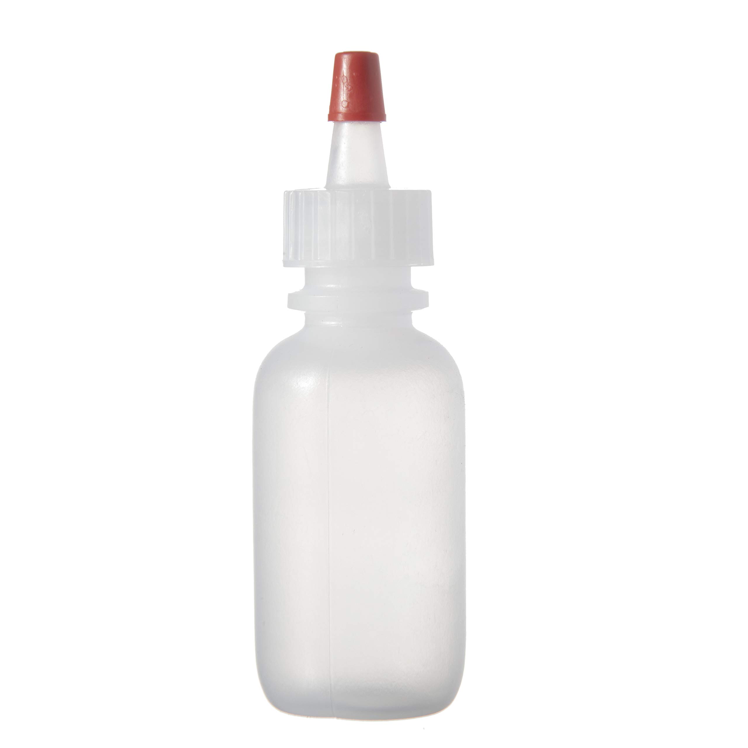 Consolidated plásticos Boston redonda botellas con Yorker dispensador Cap, Plástico, cuello ancho, LDPE 1 oz, 24 piezas