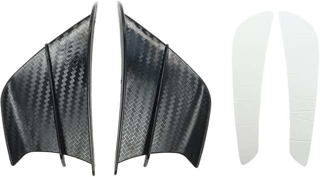 Aramox 1 Pair Motorcycle Wind Wing Carbon Fibre Aerodynamic Winglets Motorcycle Aerodynamic Winglets Spoiler Wing for Z900 Z1000