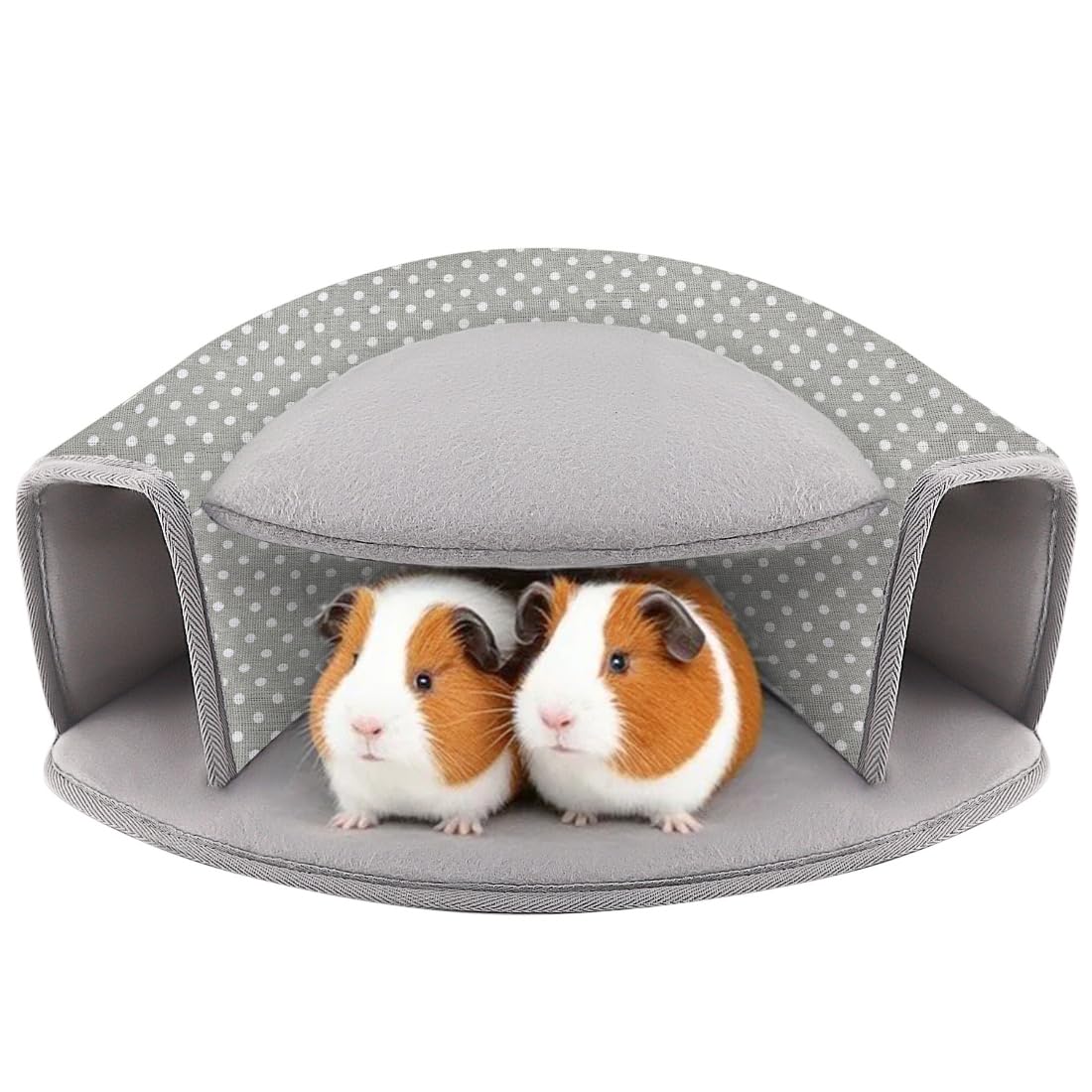 Guinea Pig Hideout, Interactive Guinea Pig Tunnel Bed, Washable Small Animal Tubes Toys Cage Accessories for Ferret Bunny Chinchilla