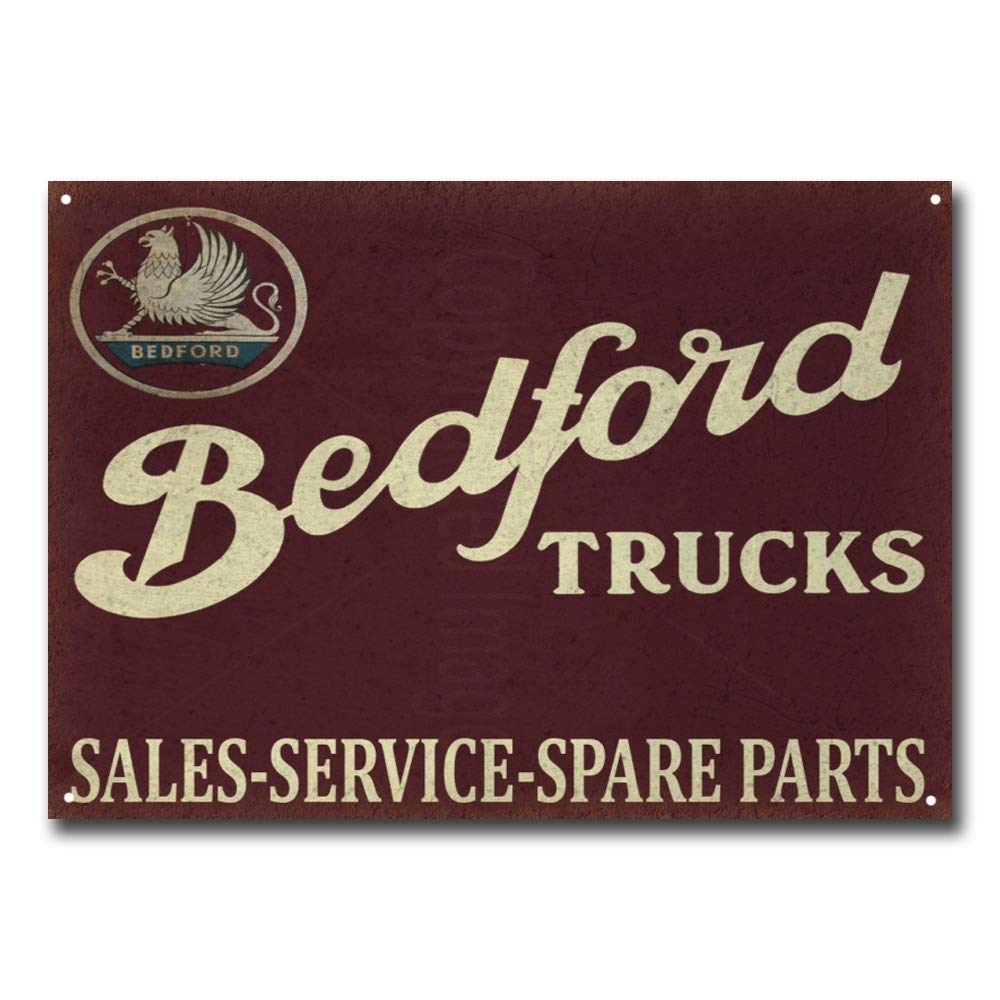 Bedford Trucks Service Car Auto Vintage Retro Tin Sign Metal Sign TIN SIGN 7.8X11.8 INCH