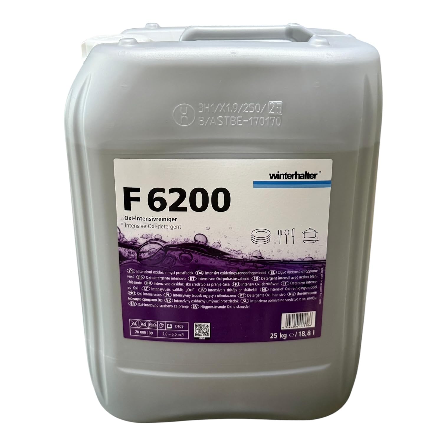 Winterhalter F6200 - Limpiador de alto rendimiento con oxikraft 25 kg