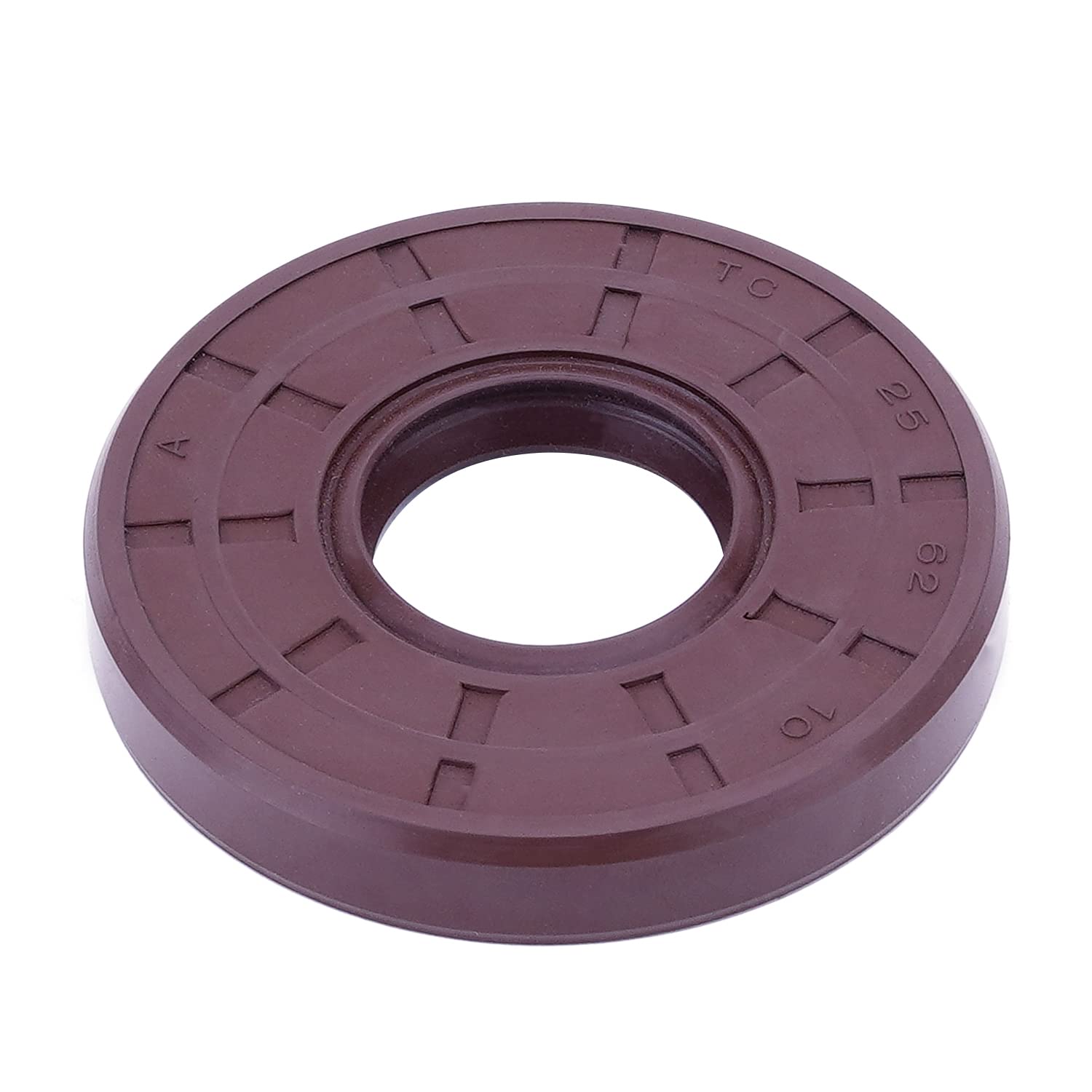 Othmro 1Pcs Oil Seals, 2.44inch OD, 0.98inch ID, 0.39inch WD Thick Oil Seal Rings Gasket, Fluorine Rubber Double Lip Seals, Round Oil Seal for Automotive Axle Shaft Camshaft Engine Brown