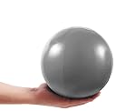 NISHAJ Mini Exercise Ball 9inch/25cm Small Yoga Ball Soft Pilate Home Training Abdominal Workouts Ball, Anti Burst and Slip, with Inflatable Straw for Therapy, Barre, Core Trainings - (Grey) gallery image
