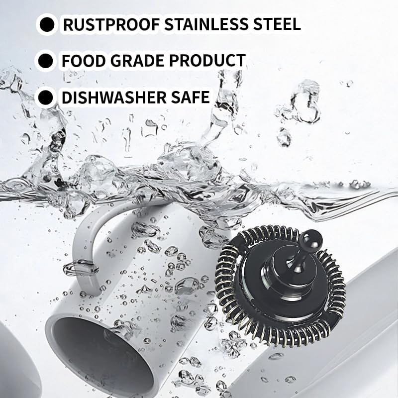 Milk Frother Parts for Ninja Luxe Cafe ES601 ES655 ES701 Accessories，Stainless Steel ABS Material Milk Frother Replacement Whisk Accessories Compatible with Ninja Luxe Cafe ES601 ES655 ES701