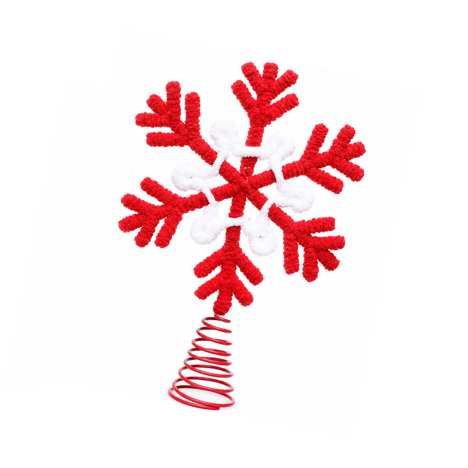 NMFLAB Five Pointed Star Christmas Tree Decoration 3D Textured Snowflake Tree Ornament for Holiday Party Table Centerpieces Soft Winter Ice Deck