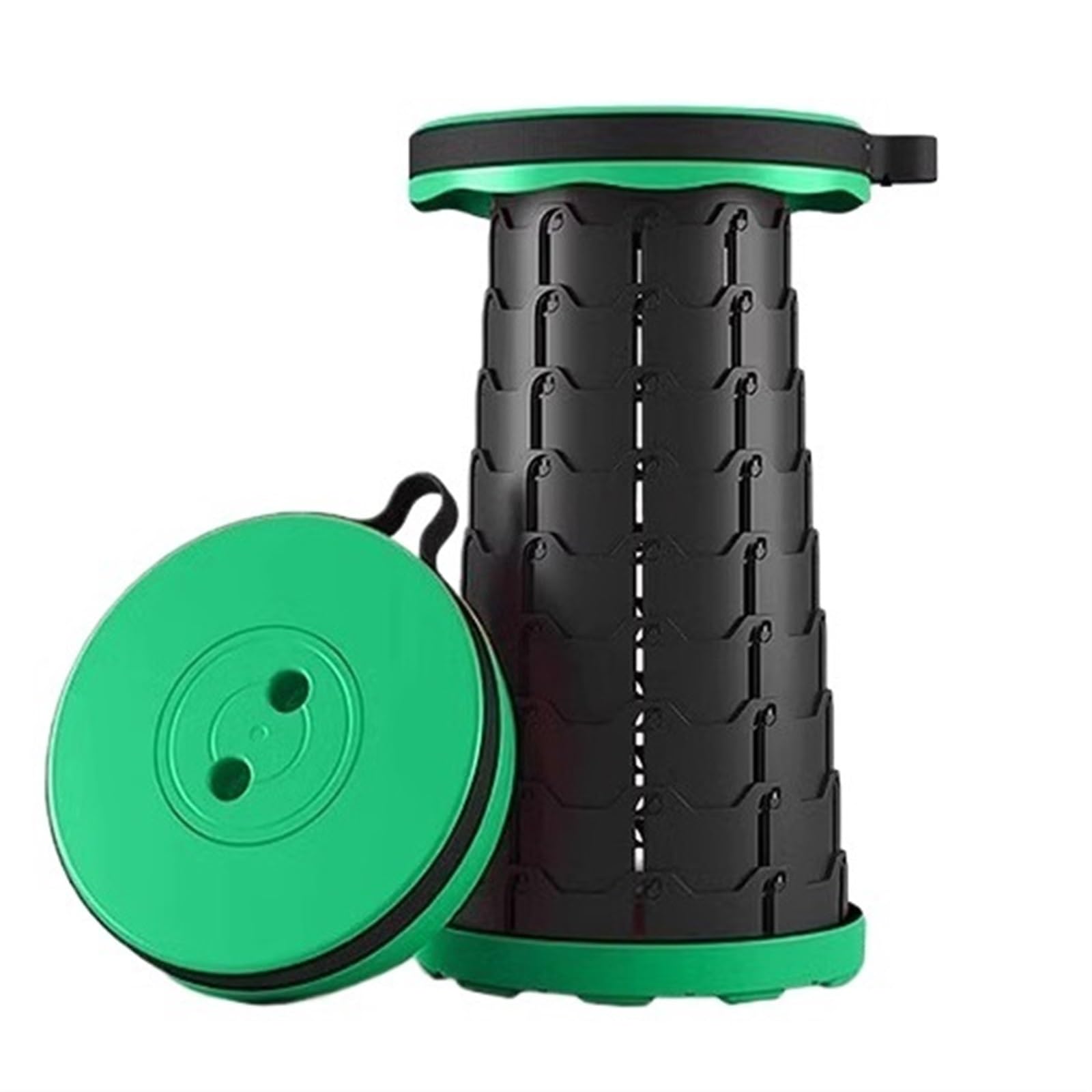 Sgabello Pieghevole, Sgabello da Campeggio Retrattile Portatile, Sgabello Pieghevole Leggero, Regolabile in Altezza, for Pesca all'aperto Escursionismo Giardinaggio Viaggi BBQ (Color : Green)
