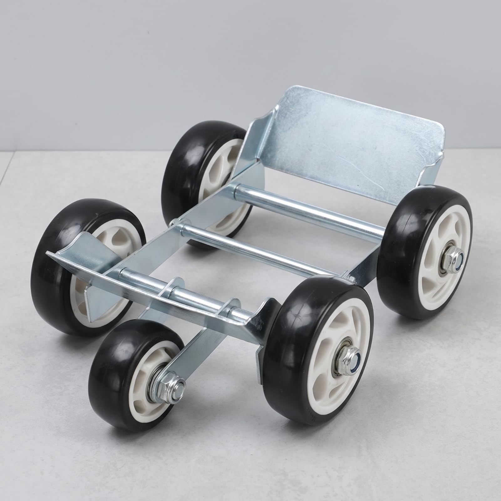 Supporto Traino con Struttura Rinforzata, Arancione, Ruota Larga 15 Cm, Specifico Per Tricicli Elettrici