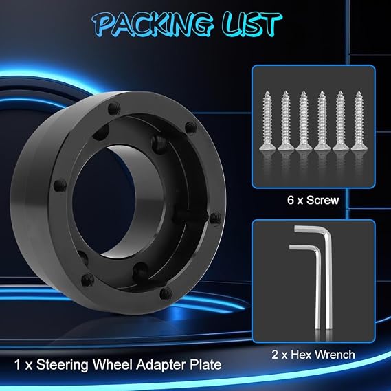 2.75in/70mm Universal Car Steering Wheel Hub,Steering Wheel Adapter Made Of Aluminum Alloy For LogitechG29、G920、G923、Thrustmaster Compatible With 13,14 Inch Wheel Hub Spacer