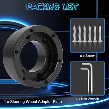 2.75in/70mm Universal Car Steering Wheel Hub,Steering Wheel Adapter Made Of Aluminum Alloy For LogitechG29、G920、G923、Thrustmaster Compatible With 13,14 Inch Wheel Hub Spacer