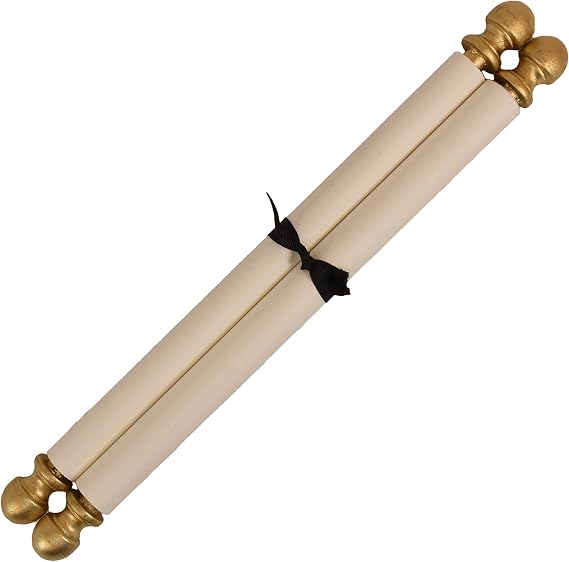 Blank Scroll 9x72 with wooden spindles-Oak, Black Walnut, Gold, Silver, Black