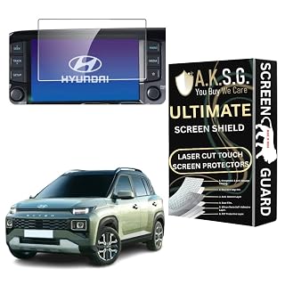 A.K.S.G. Polyethylene Terephthalate Screen Protector Compatible With Hyundai Exter 08 Inch [2023-Running] Infotainment Touch Screen System - Clear