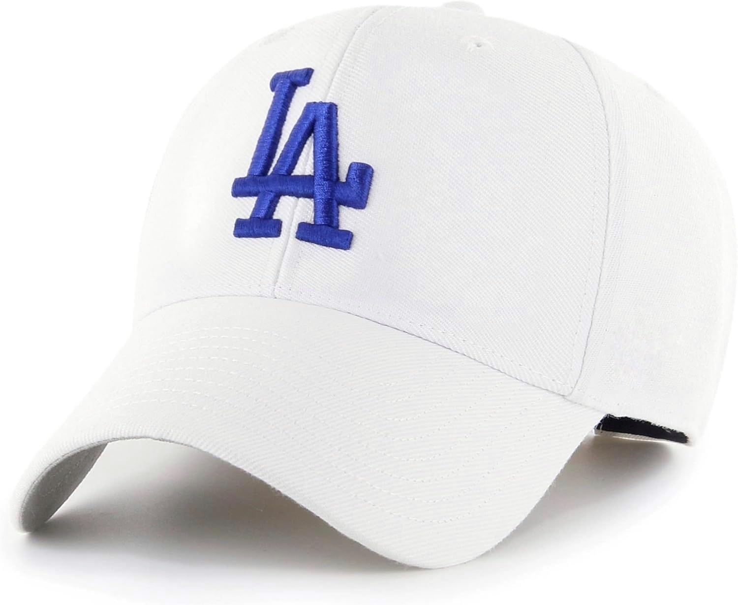 Officially Licensed Los Angeles Baseball White LA Sports Hat Classic Primary Home Team Logo Adjustable Royal Blue Embroidered Structured MVP Ball Cap