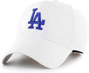 Officially Licensed Los Angeles Baseball White LA Sports Hat Classic Primary Home Team Logo Adjustable Royal Blue Embroidered Structured MVP Ball Cap