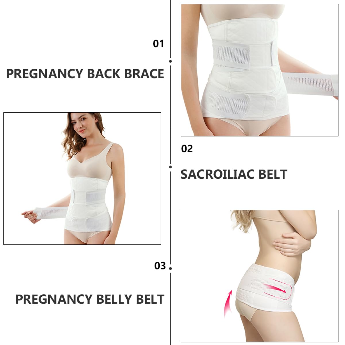 Pregnancy Support Belt Sacroiliac Band for Back and Waist Comfortable Maternity Belly Binder for Active Moms for Yoga and Light Exercise