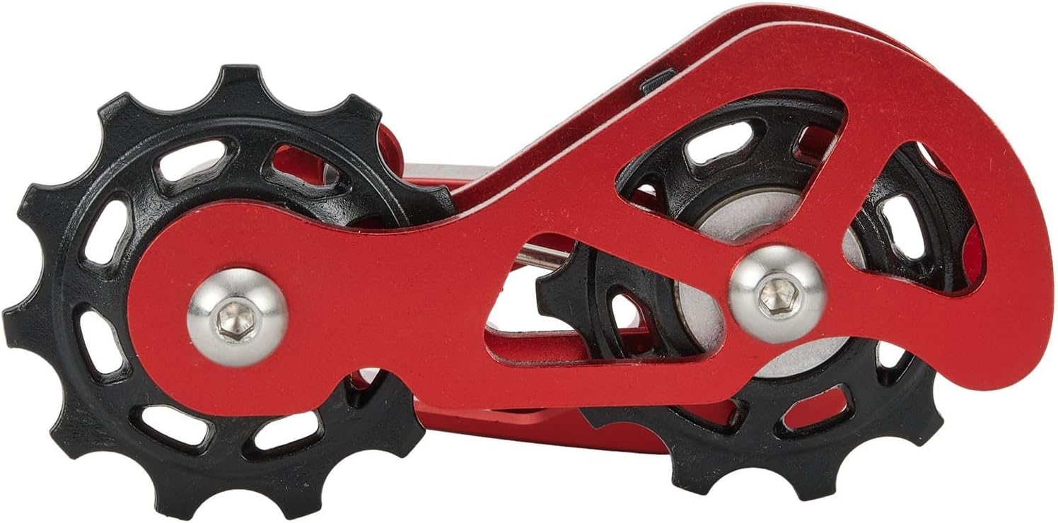 Bike Chain Tensioner, Single Speed Converter Chain Enhance Bike Performance with Chain Tensioner for 8/12 Speed Bike (Red)