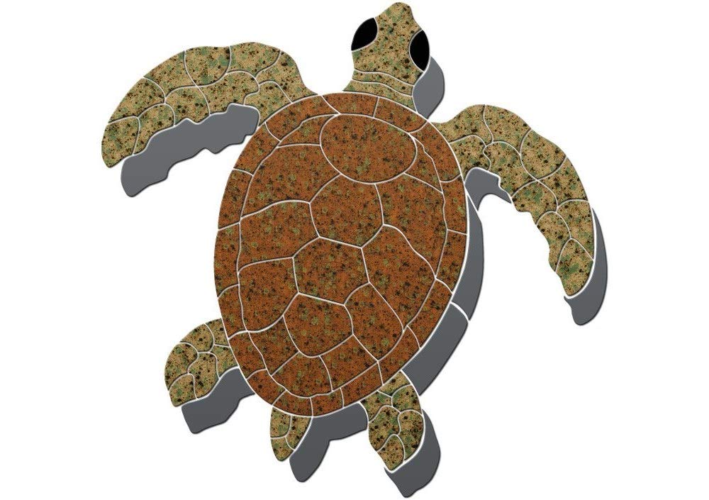 Sea Turtle 1 Ceramic Swimming Pool Mosaic (36