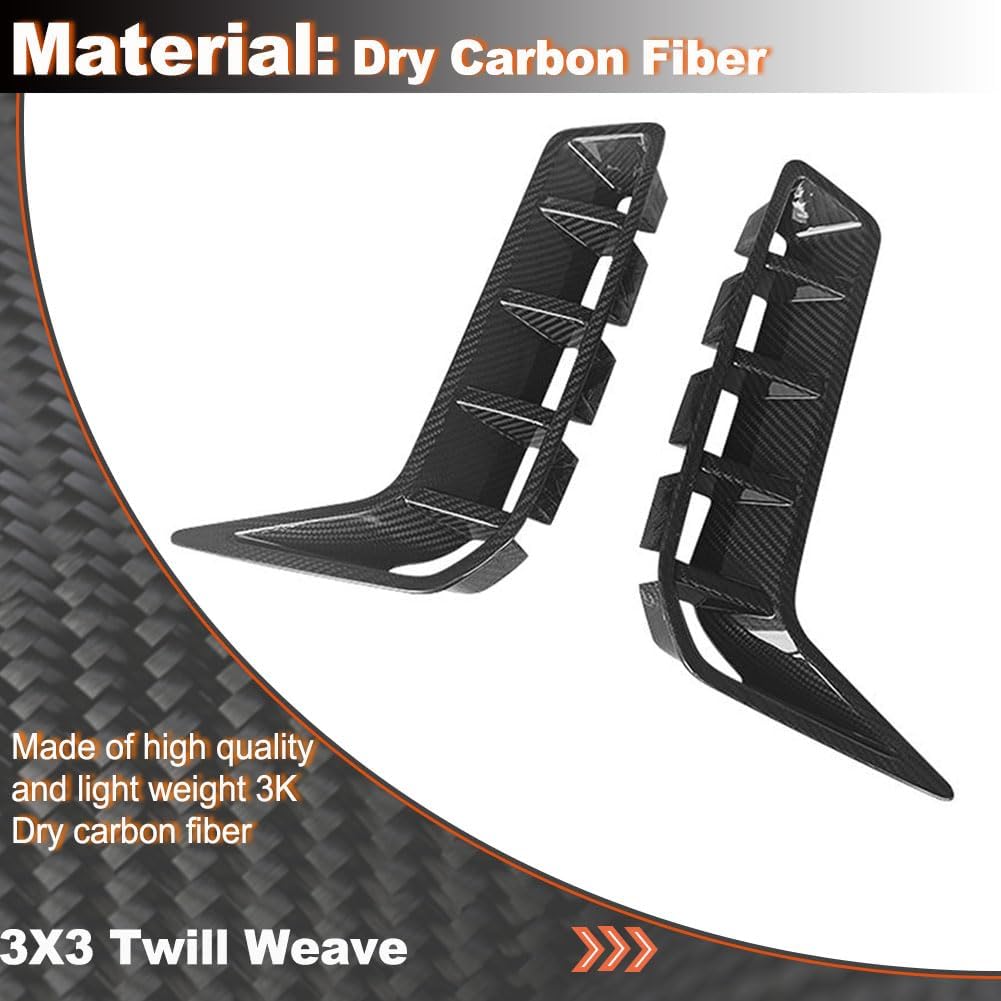 Carbon Fiber Front Side Fender Air Vent Trim Covers for BMW X5 G05 M50i M60i 2023-2025 Front Bumper Air Vent Intake Exterior Accessories