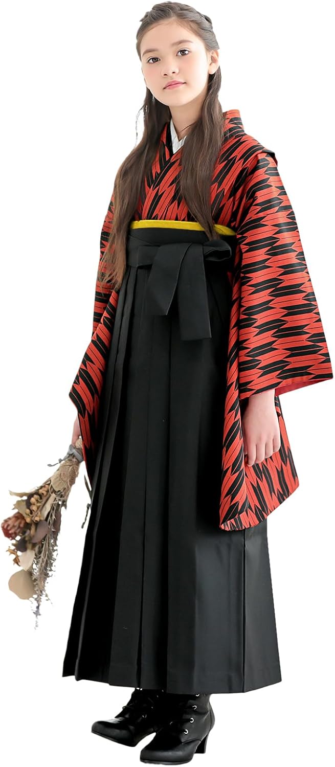 KIMONOMACHI] 卒業式 袴セット 4点セット (着物+袴+二尺袖用