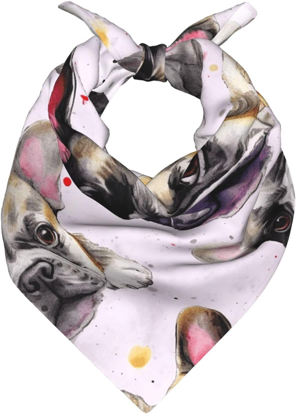 Cooling Bandanas for Men Women Square Hair Scarf 22" x 22" Novelty Headband French little bulldog Neckerchief