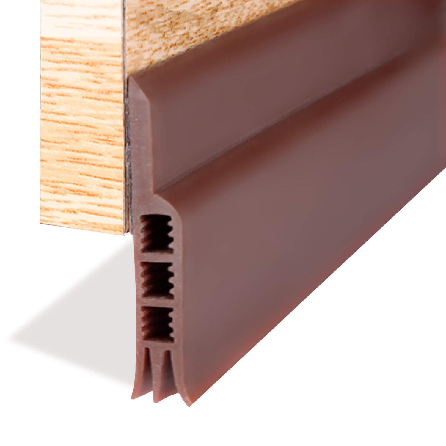 MAGZO Door Weather Stripping Bottom, 2 Inch Width X 47 Inch Length Door Draft Stopper Door Sound Blocker Weather Stripping for Doors(Brown) (B07CGGWR8F) Amazon Price History, Amazon Price Tracker