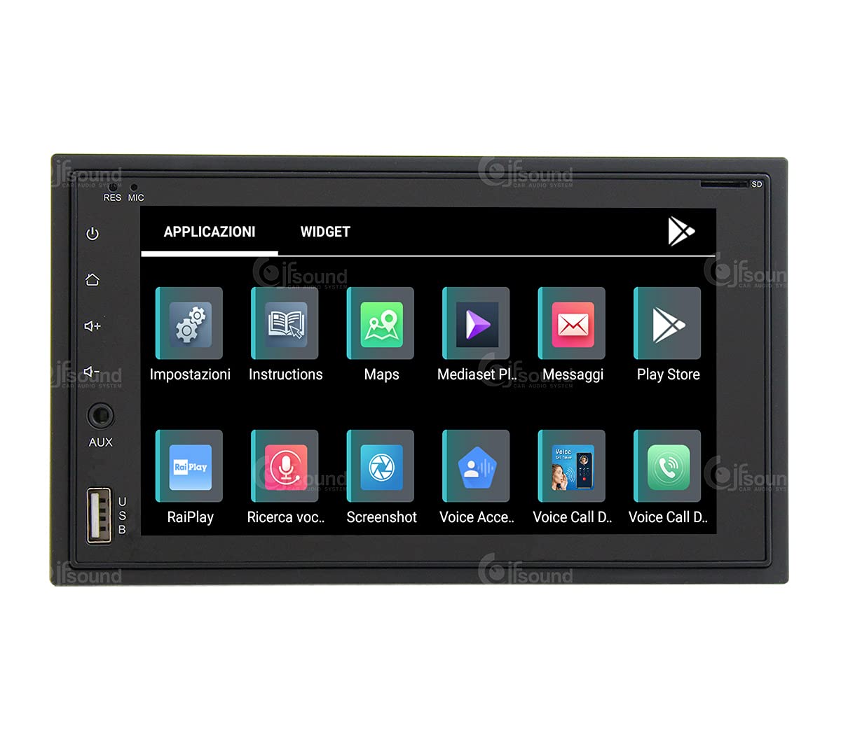 Jf Sound car audio system Autoradio 2 Din Android GPS Bluetooth WiFi USB DAB+ Touchscreen 6.2" 8core Carplay AndroidAuto, JF-227-X9C, Schwarz
