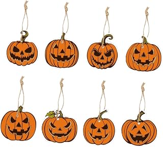 8 Pieces Halloween Hanging Pumpkin Decoration Photo Props Party Supplies Holiday
