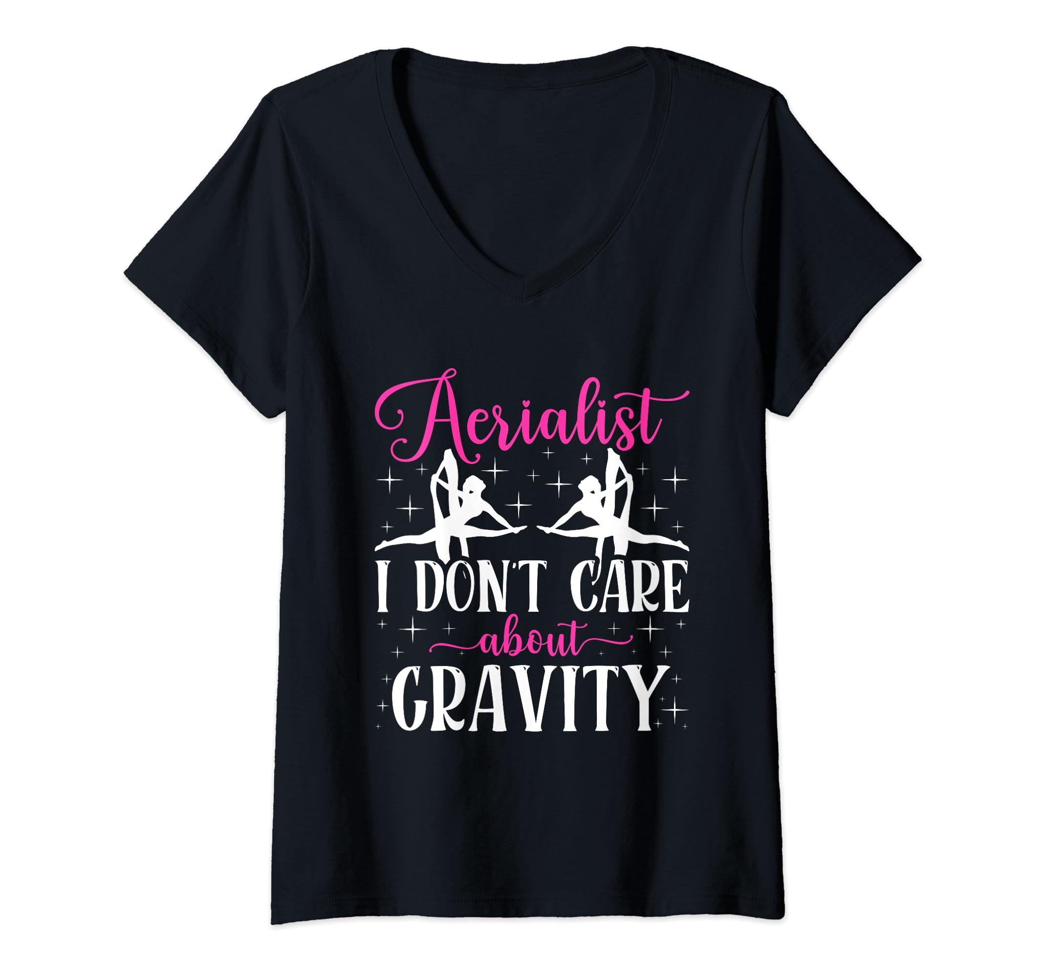 Cess Aerialist silk performer giftsWomens Aerialist I don´t care about cravit - Aerial silk Acrobatics V-Neck T-Shirt