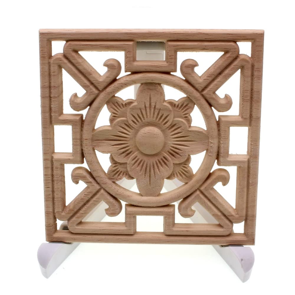 Applique en bois sculpté d'angle vintage pour décoration raffinée de meuble