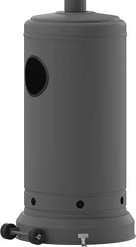 Miniatura 5 de Flash Furniture Sol Patio - Calentador de propano de acero inoxidable gris pizarra de 40,000 BTU con ruedas para uso comercial y residencial, 7.5