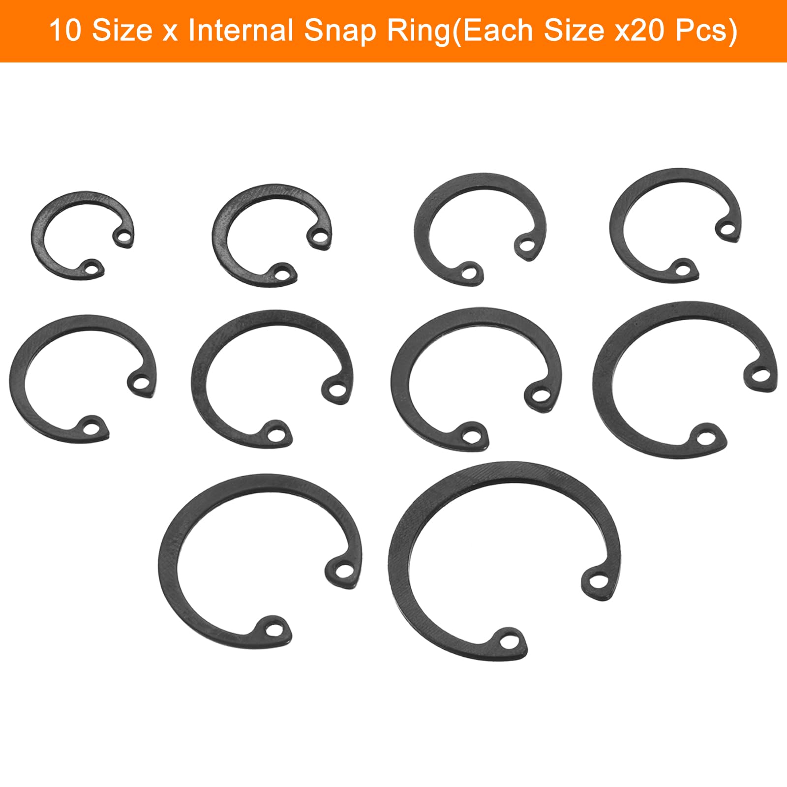 Stainless Steel Snap Rings 100 Pcs 9mm OD External Retaining Rings C ...