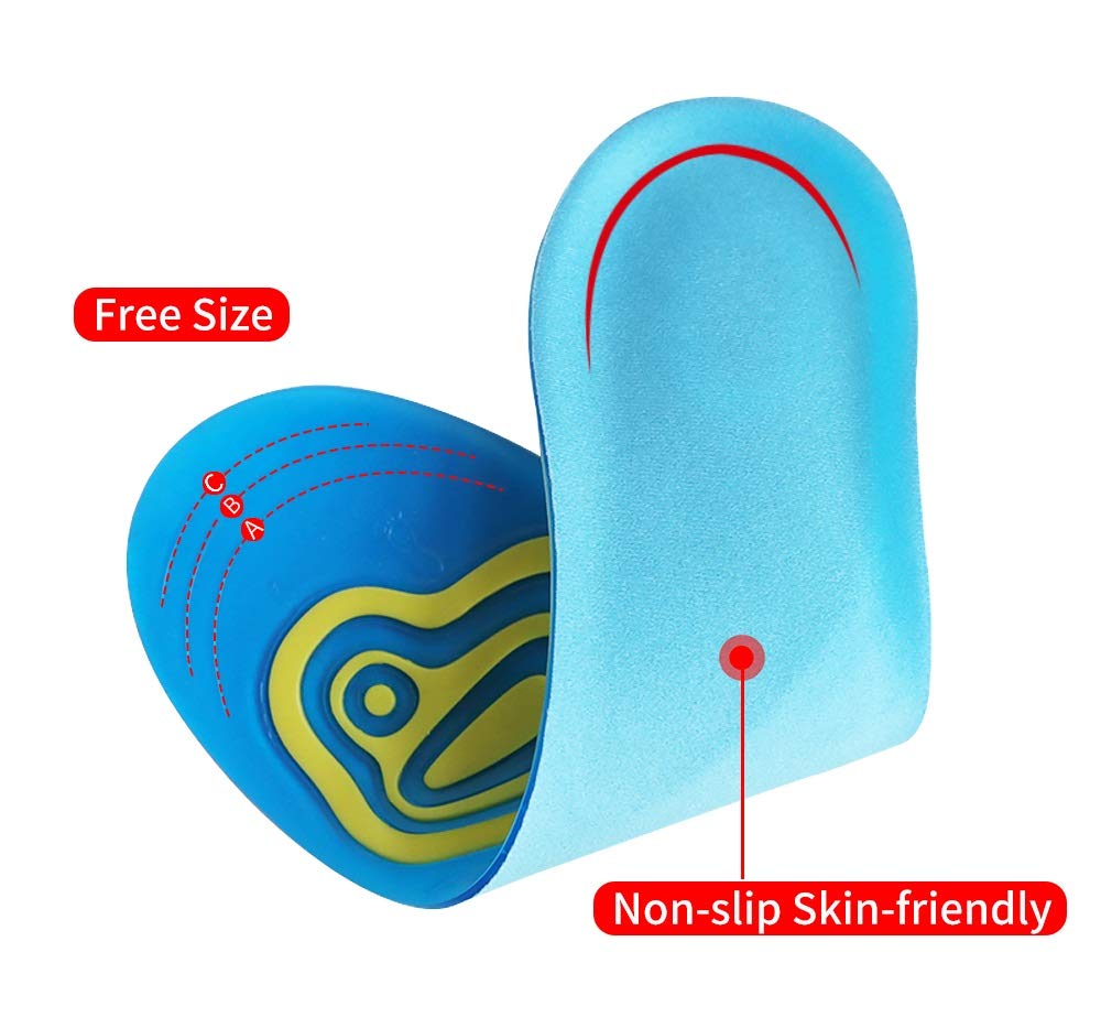 Silicone Gel Orthotic Insoles for Shoes Unisex Shock Absorption Shoe Inserts Pad Care for Heel Foot Plantar Fasciitis (Size : 275mm) (275mm)