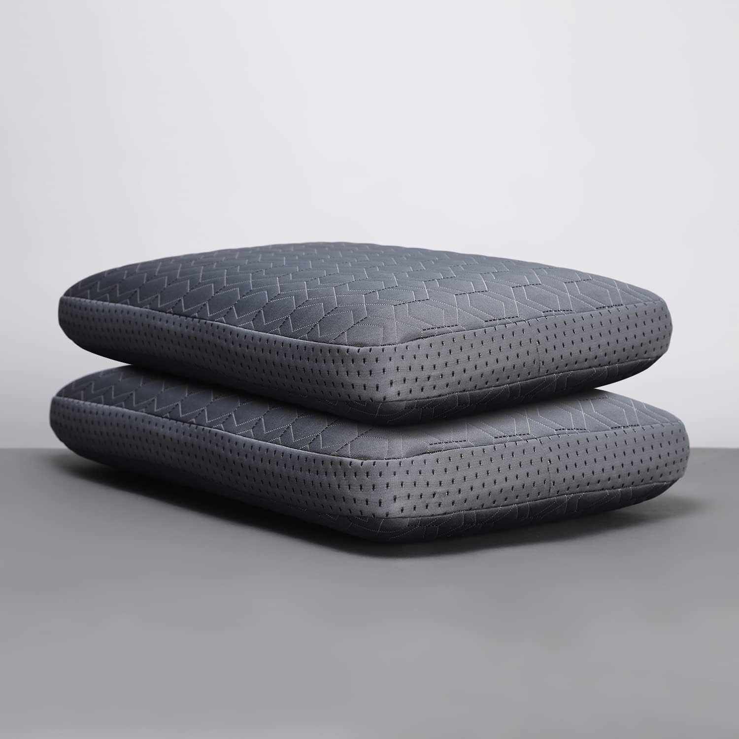 LA VERNE Cooling Gel Infused Pincore Technology Breathable Memory Foam Pillow with 3S Rebound| Cool Gel Cervical Support for Neck & Shoulder Relief (2, Grey, Standard)